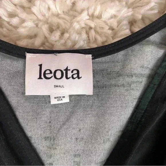 Leota Black & Green Women’s Long Sleeves Dress - Picture 4 of 7